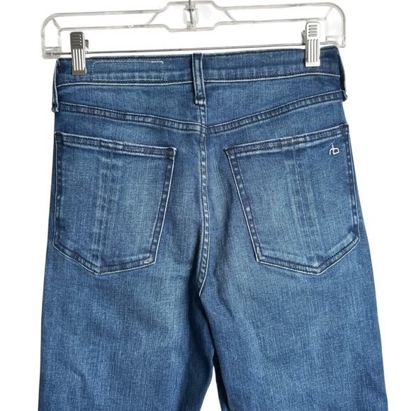 Rag and Bone Nina High Rise Ankle Flare Jeans Topaz Size 25 Medium Wash Blue - Picture 7 of 13